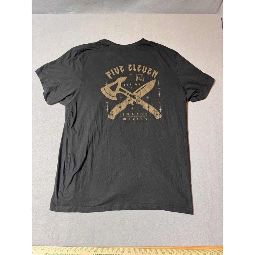 5.11 Tactical Shirt Mens XXL Black Choose Wisely Axe Knife Graphic T Shirt